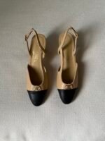 Chanel slingback Heels "Beige and Black combination"