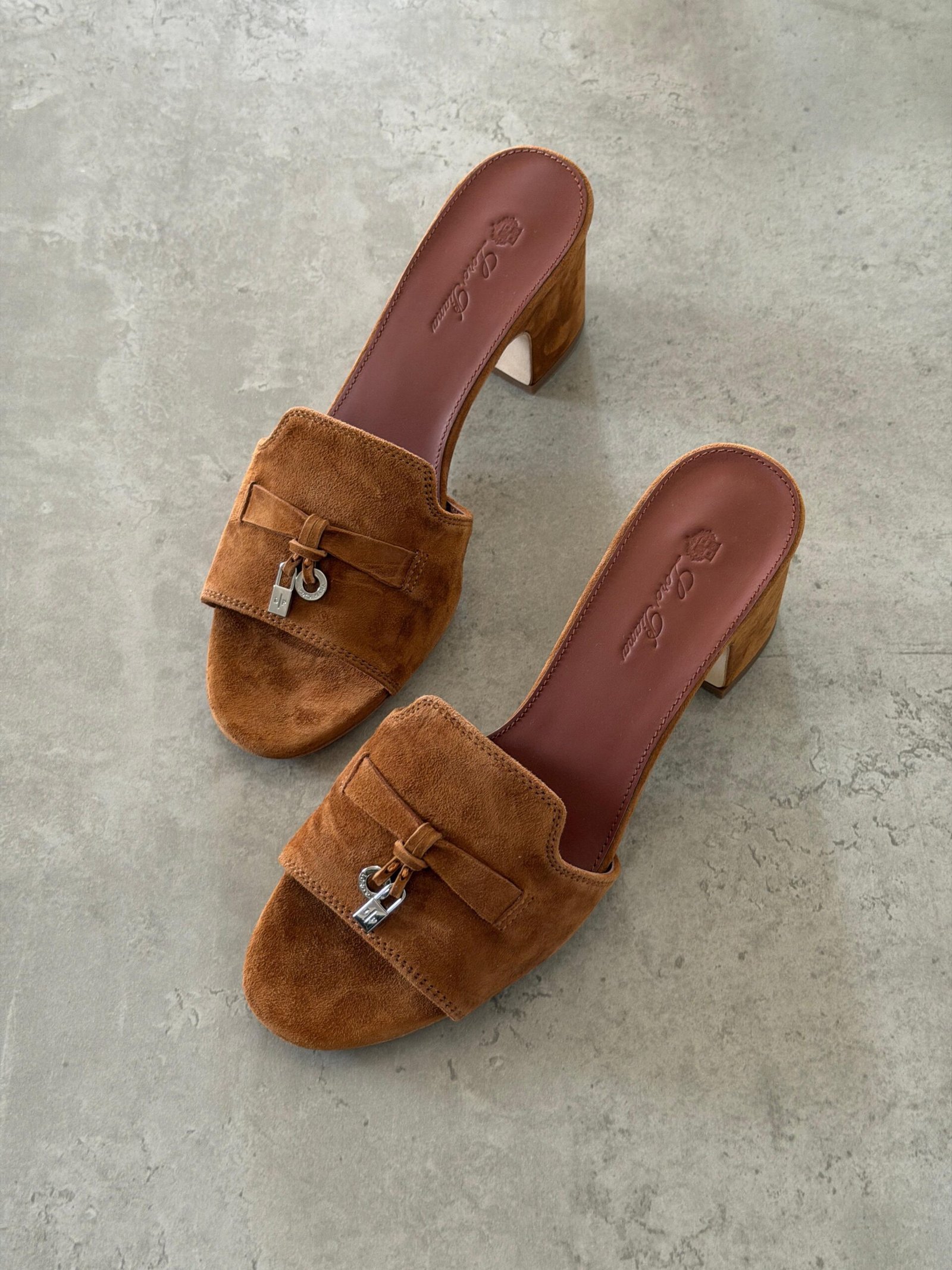 WhatsApp Image 2026-07-16 at 3.09.06 AM (1) LORO PIANA Summer Charms Heel Sandal Suede Goatskin - Image 1