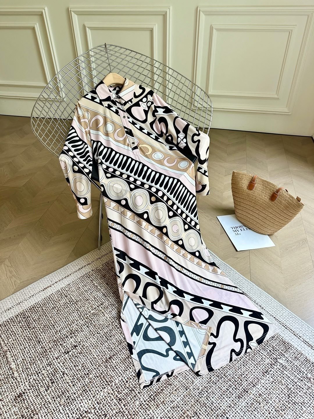WhatsApp Image 2026-07-18 at 01.03.36 Pucci Soleil-print chemisier dress "Long-Sleeved slim-fit silhouette with a pointed collar" - Image 1