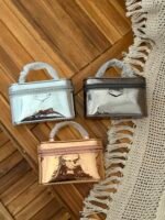 Louis Vuitton vanity pouches metallic finish & embossed monogram canvas