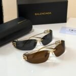 Balenciaga BB0485SA sunglasses "Gold rimless frame with BB logo detail on the temples