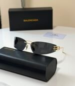 Balenciaga BB0485SA sunglasses "Gold rimless frame with BB logo detail on the temples - Image 2