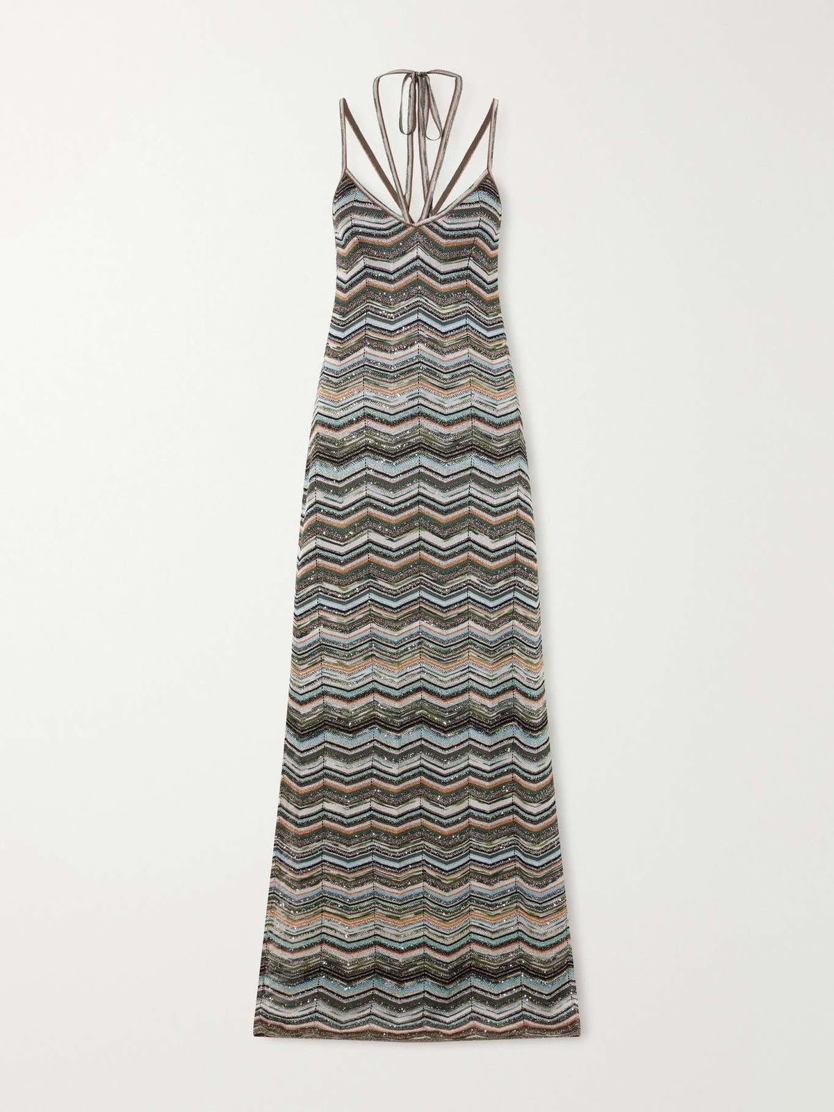 WhatsApp Image 2026-07-31 at 17.45.10 Missoni Striped Metallic Crochet-Knit Maxi Dress - Image 1