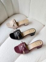 Dior Cannage Heeled Slides - Image 7