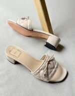 Dior Cannage Heeled Slides - Image 6