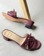 Dior Cannage Heeled Slides - Image 4