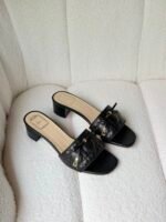 Dior Cannage Heeled Slides
