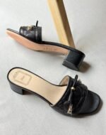 Dior Cannage Heeled Slides - Image 2