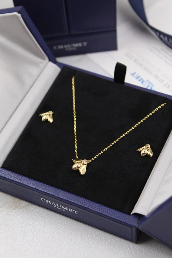 WhatsApp Image 2026-08-06 at 02.41.20 Bee De Chaumet Necklace & Earrings Set - Image 1