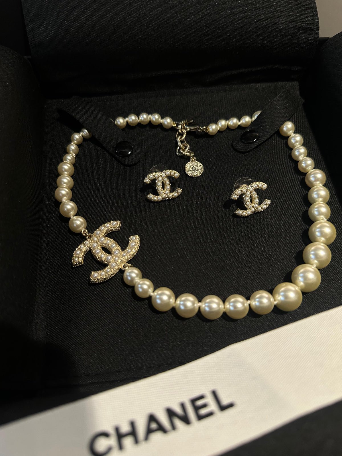 WhatsApp Image 2026-08-06 at 02.42.55 Chanel Classic Model Choker & Earrings Set - Image 1