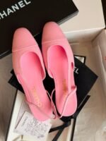 Chanel Denim Cap Toe CC slingback Flats
