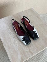 Chanel Two Tone Flats Slingback