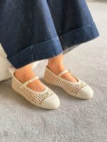 Prada Ivory Crochet Ballerinas - Image 6