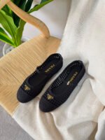 Prada Ivory Crochet Ballerinas - Image 7
