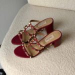Valentino Garavani Rockstud Calfskin Leather Sandals