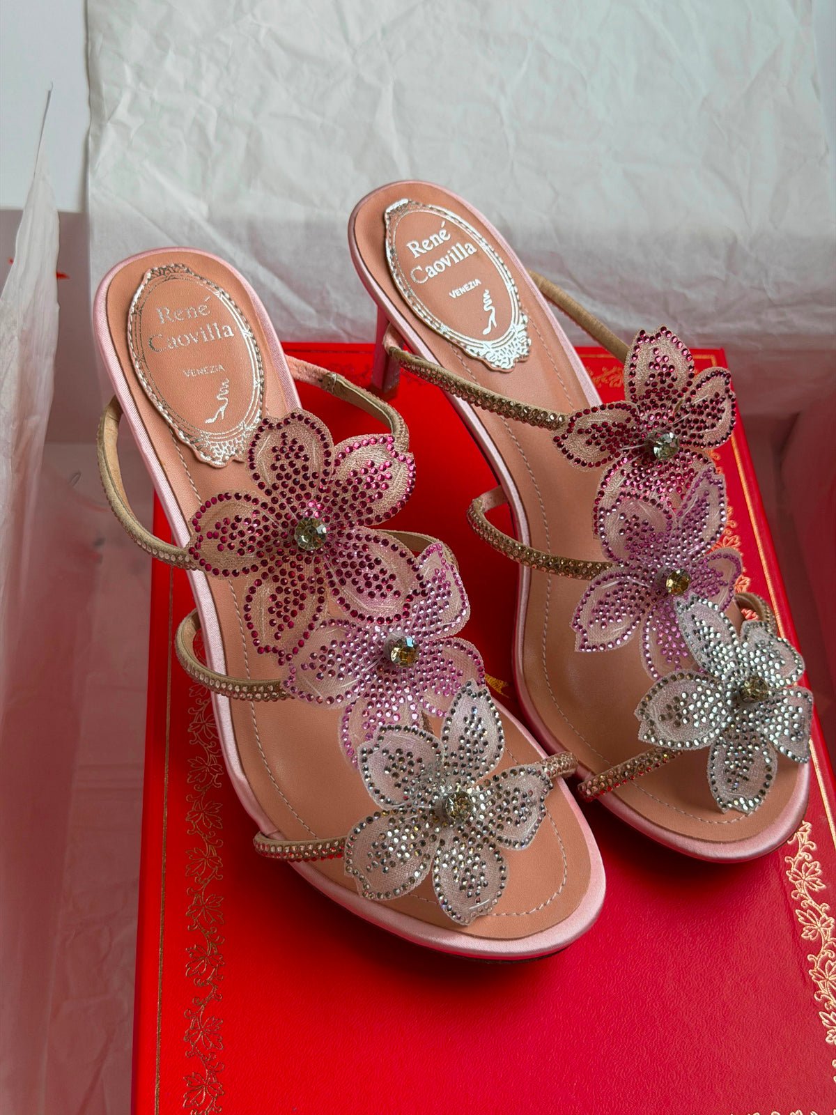 WhatsApp Image 2026-08-17 at 17.04.51 Rene Coavilla Peach Flower Sandal - Image 1