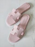 Hermès Oran Sandals in pink Calfskin