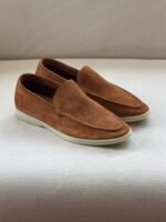 Loro Piana Summer Walk suede loafers in a Brown shade
