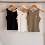 Ami Paris Ami de Coeur tank top with signature embroidered heart logo in the chest
