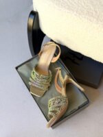 Gina Metallic Leather Slingback Sandals - Image 5