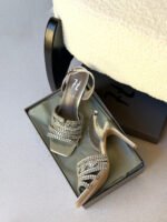 Gina Metallic Leather Slingback Sandals - Image 3