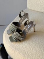 Gina Metallic Leather Slingback Sandals - Image 2