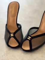 Chanel Mesh Peep-Toe CC mules - Image 2