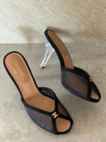 Chanel Mesh Peep-Toe CC mules - Image 3