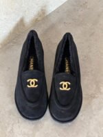 Chanel Suede Kidskin And Shearling Loafers