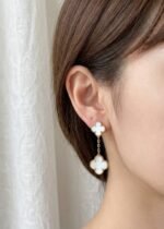 VanCleef & Arpels  Magic Alhambra earrings, 2 motifs 18K yellow gold & white Gold plated