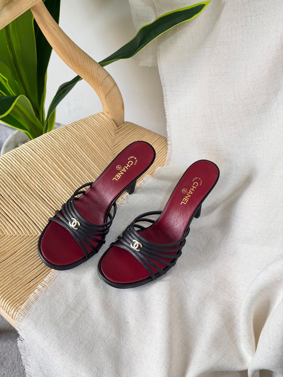 WhatsApp Image 2026-09-12 at 20.28.48 Chanel Goatskin Multi-Strap Slingback Heeled Sandal - Image 1