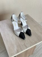 Chanel Chevron Stitched Two-Tone Mary Jane Pumps - Image 2