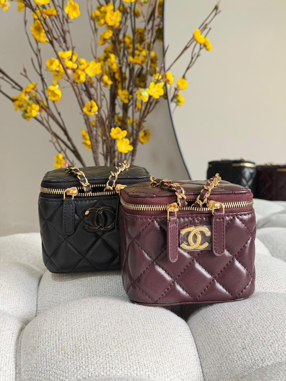 WhatsApp Image 2026-09-12 at 20.30.39 Chanel Quilted Lambskin Pearl Crush Mini Vanity Case - Image 1