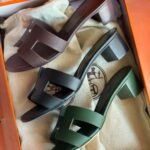 Hermes Oran Block Heel Sandals