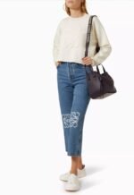 Loewe Anagram Embroidered Jeans