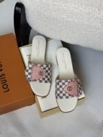 Louis Vuitton Monogram Damier Chic Flat Sandals - Image 2