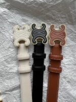 Celine Triomphe Leather Belt
