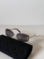 Chanel Oval Rimless Sunglasses - Image 3