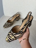 Chanel Metallic Tweed Slingback Pumps - Image 9
