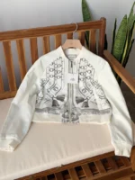 Miu Miu Striped Knit Zip Cardigan - Image 3