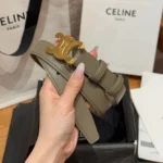 Celine Triomphe Leather Belt - Image 7