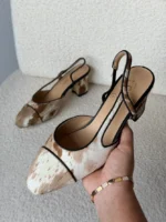 Chanel Metallic Tweed Slingback Pumps - Image 2