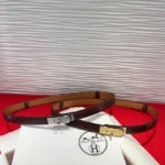 Hermès Kelly Crocodile Embossed Leather Belt - Image 9
