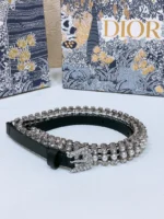 Dior Crystal Embellished Skinny Belt - Image 15