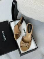 اChanel CC Bow Embellished Kitten Heel Mules - Image 9