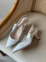 J'Adior Embroidered Mesh Slingback Pump - Image 3
