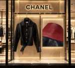 Chanel Leather Jacket with Belt - Image 3