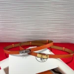 Hermès Kelly Crocodile Embossed Leather Belt - Image 7