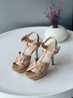Saint Laurent Patent Platform Sandals - Image 4