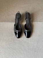 Chanel Classic Cap Toe Slingback Heels - Image 4